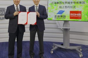 Bi Bohai chairman Zhenghai Group (right) Wang Qingkai exec dir Shanghai Zhenghai